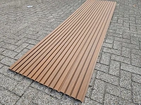 Composiet gevelbekleding rhombusprofiel teak (20x) - afbeelding 1 van  8