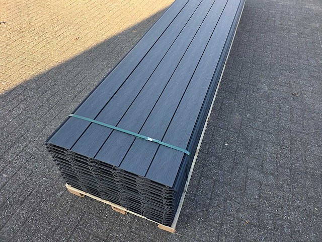 Composiet rabatplank antraciet 4000 x 1560 x 21 mm (75x) - afbeelding 9 van  14