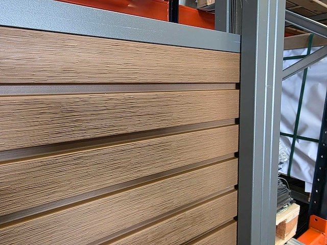 Composiet schutting rhombus eiken 9.42 m - afbeelding 8 van  9