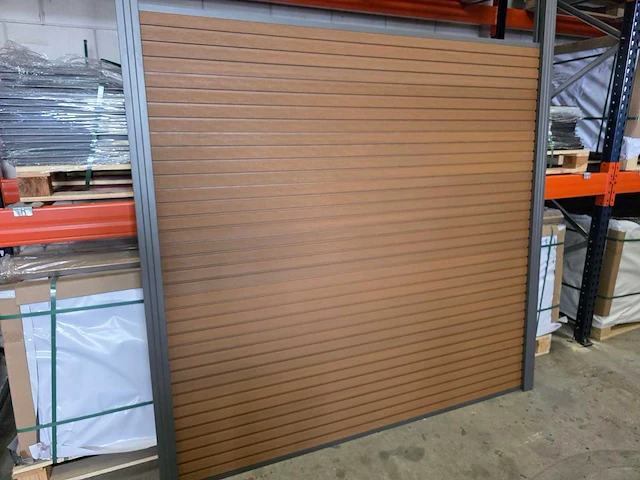 Composiet schutting rhombus teak 18.77 m - afbeelding 7 van  11