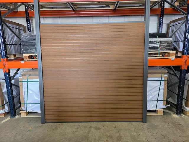 Composiet schutting rhombus teak 9.42 m - afbeelding 1 van  7