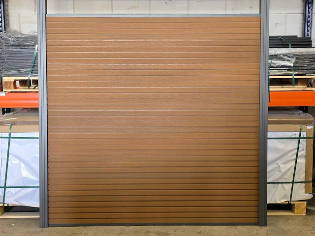 Composiet schutting rhombus teak 9.42 m - afbeelding 6 van  11