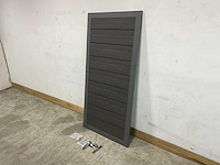 Composiet tuindeur in kozijn - houtlook antraciet - 270x108 cm - afbeelding 8 van  15
