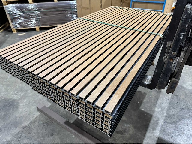 Composiet wandpaneel teak-black (120x) - afbeelding 2 van  6