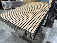 Composiet wandpaneel teak-black (120x) - afbeelding 2 van  6