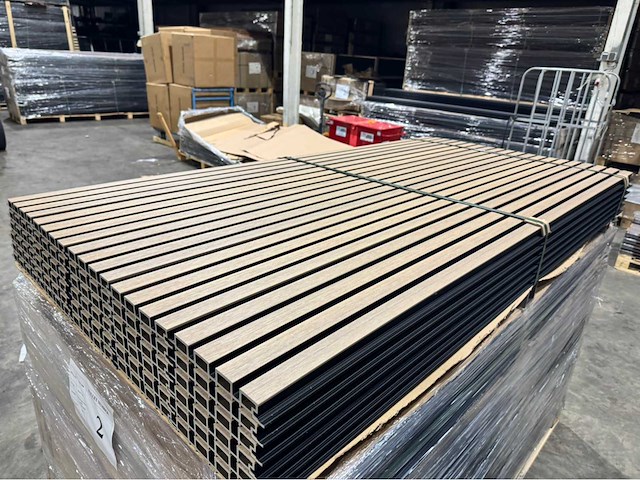 Composiet wandpaneel teak-black (120x) - afbeelding 3 van  6