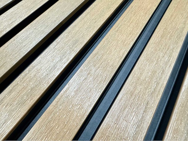 Composiet wandpaneel teak-black (120x) - afbeelding 5 van  6