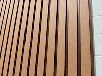 Composiet wandpaneel teak-bruin (125x) - afbeelding 6 van  8