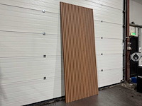 Composiet wandpaneel teak-bruin (125x) - afbeelding 2 van  8