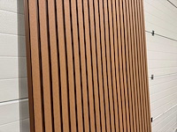 Composiet wandpaneel teak-bruin (125x) - afbeelding 4 van  8