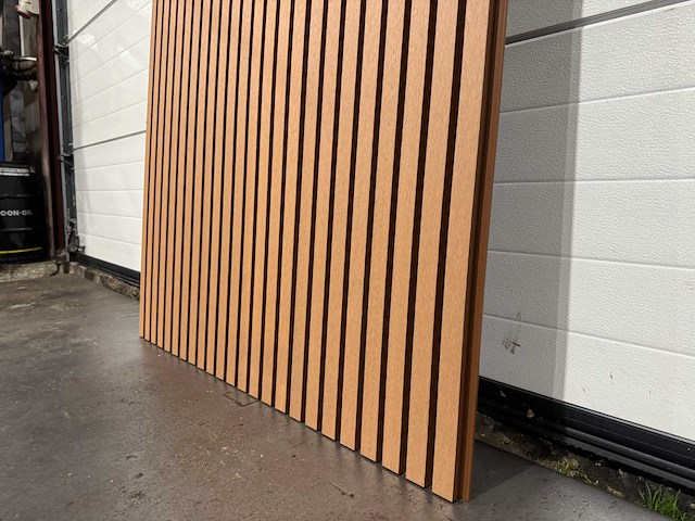 Composiet wandpaneel teak-bruin (30x) - afbeelding 2 van  7