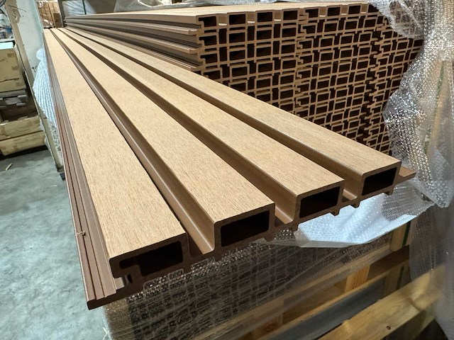Composiet wandpaneel teak-bruin (30x) - afbeelding 5 van  6