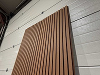 Composiet wandpaneel teak-bruin (45x) - afbeelding 2 van  9