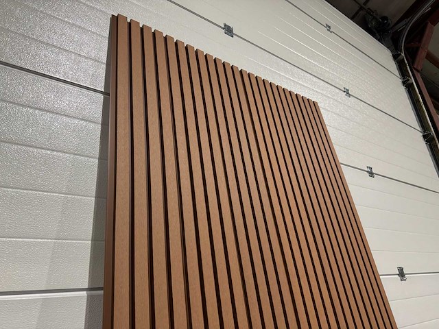 Composiet wandpaneel teak-bruin (45x) - afbeelding 3 van  9