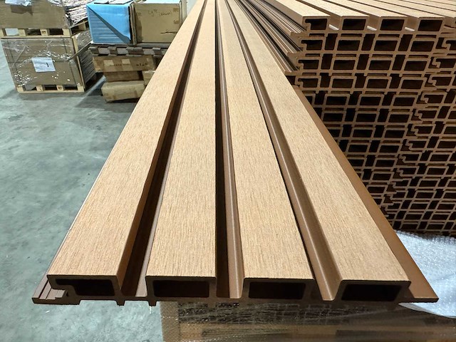Composiet wandpaneel teak-bruin (60x) - afbeelding 10 van  18
