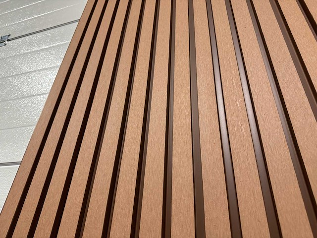 Composiet wandpaneel teak-bruin (60x) - afbeelding 11 van  18