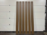 Composiet wandpaneel teak-grey (120x) 2900mm
