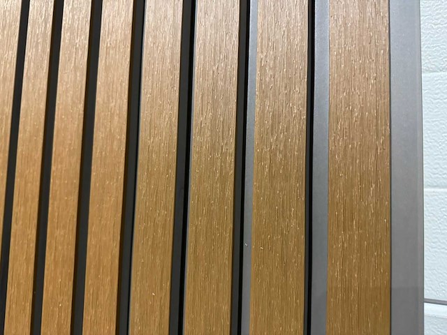 Composiet wandpaneel teak-grey (120x) - afbeelding 4 van  19
