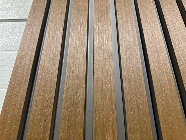 Composiet wandpaneel teak-grey (120x) - afbeelding 5 van  19