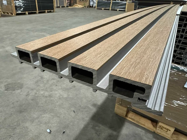 Composiet wandpaneel teak-grey (60x) 2900mm - afbeelding 7 van  19