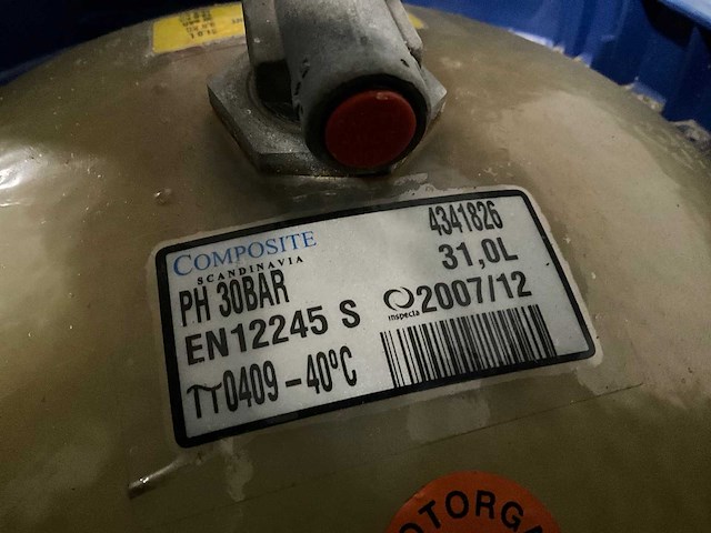 Composite 31 liter lpg gasfles voor heftruck (13x) - afbeelding 3 van  4