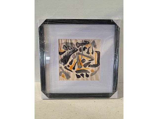 Compositie op papier, ernst vijlbrief, abstract inkt - afbeelding 4 van  4