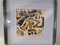 Compositie op papier, ernst vijlbrief, abstract inkt - afbeelding 4 van  4