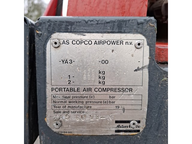 Compressor aanhanger, atlas copco, anssems, a-s 1450, 1990 - afbeelding 13 van  27