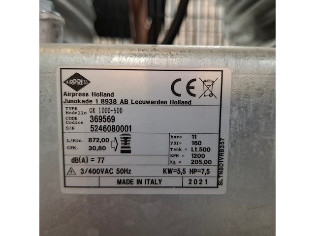 Compressor, aipress, gk1000-500, 2021 - afbeelding 5 van  10