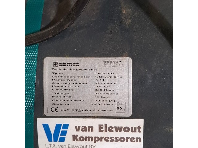 Compressor, airmec, crm 102 - afbeelding 5 van  10