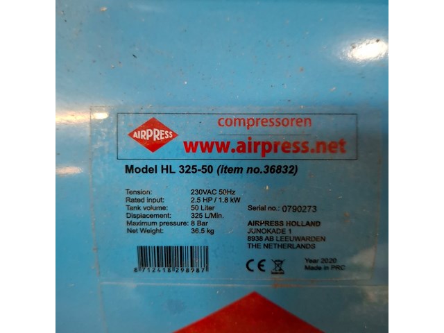 Compressor, airpress, hl 325-50, 2020 - afbeelding 2 van  5