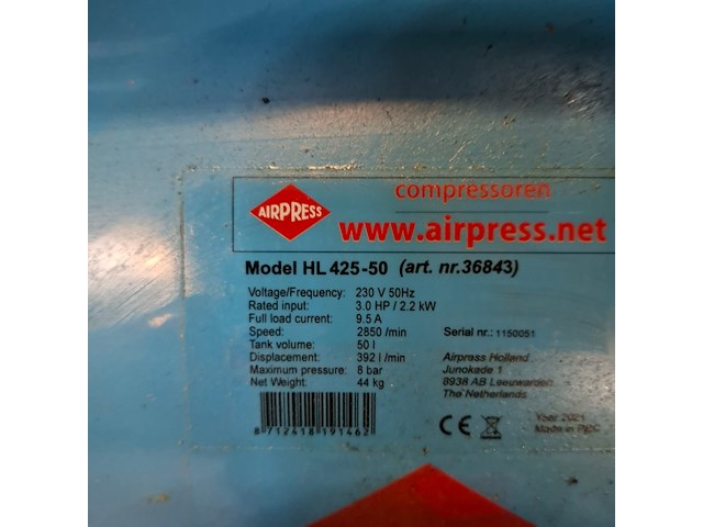 Compressor airpress, hl 425-50, bouwjaar 2021 - afbeelding 2 van  5