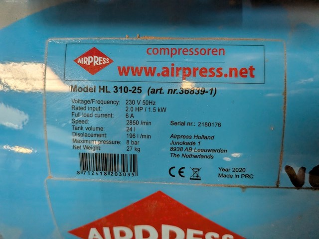 Compressor airpress, hl310-25 - afbeelding 6 van  9