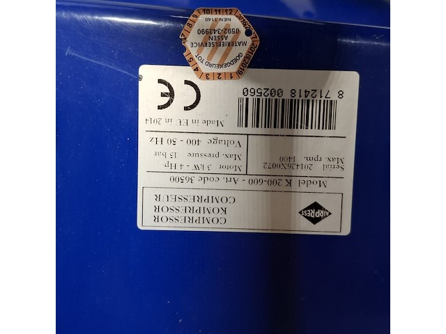 Compressor airpress, k200-600, blauw, 2014 - afbeelding 4 van  17