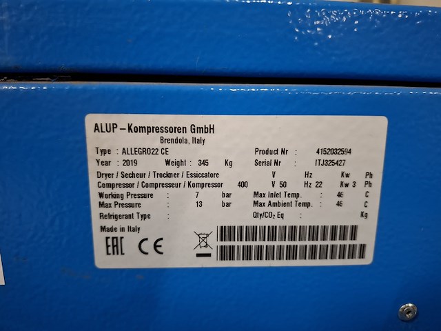 Compressor alup, allegro 22 ce, bouwjaar 2019 - afbeelding 8 van  10