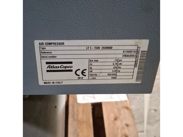 Compressor, atlas copco, lt5- 15uv - afbeelding 6 van  10
