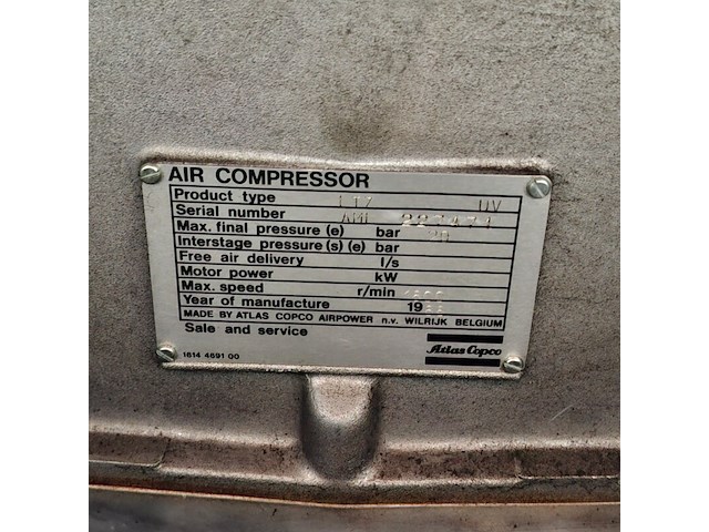 Compressor, atlas copco - afbeelding 8 van  18