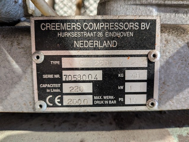 Compressor, creemers, cs 220 k, 2000 - afbeelding 14 van  14