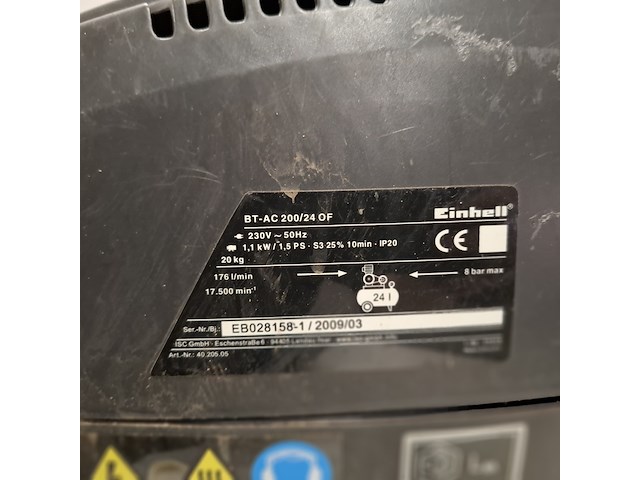 Compressor, einhell, bt-ac 200/24 of - afbeelding 8 van  8