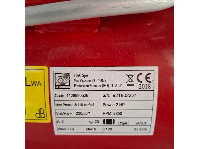 Compressor fiac, cosmos 2420 - afbeelding 4 van  6