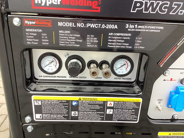 Compressor, lasapparaat, stroomgenerator - 3-in-1 mobiel werkstation - afbeelding 8 van  8