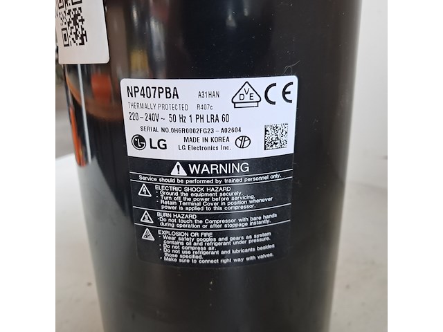 Compressor, lg, np407pba - afbeelding 3 van  7