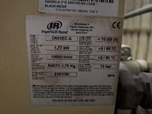 Compressor met luchtdroger, ingersoll rand, r 55n-a10, 2015 - afbeelding 4 van  12