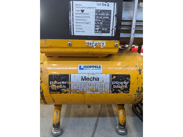 Compressor met luchtslanghaspel mecha concorde, ct10 - afbeelding 3 van  8