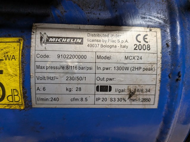 Compressor michelin, mcx24, bouwjaar 2008 - afbeelding 4 van  4