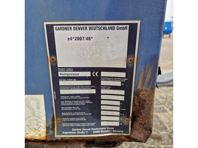 Compressor mobiel, compair / gardner denver, c76 / dlt0704, 2012 - afbeelding 7 van  46