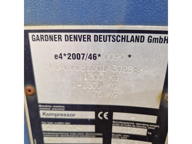 Compressor mobiel, compair / gardner denver, c76 / dlt0704, 2012 - afbeelding 8 van  46
