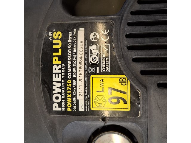 Compressor powerplus, powx1750 - afbeelding 3 van  12
