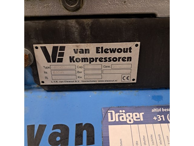Compressor, van elewout kompressoren, gb850.500, 2005 - afbeelding 6 van  9