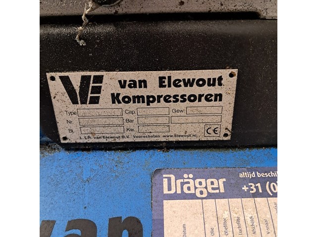 Compressor, van elewout kompressoren, gb850.500, 2005 - afbeelding 6 van  9